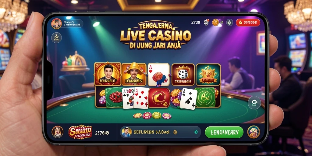 Tampilan gameplay yang mendebarkan dari aplikasi Live Casino 2739.