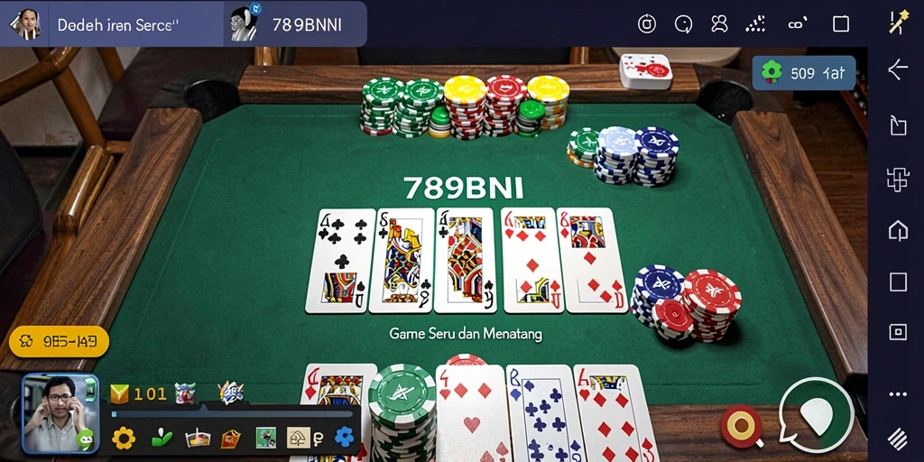 Tampilan gameplay Gaple yang seru dan menarik di 789BNI.