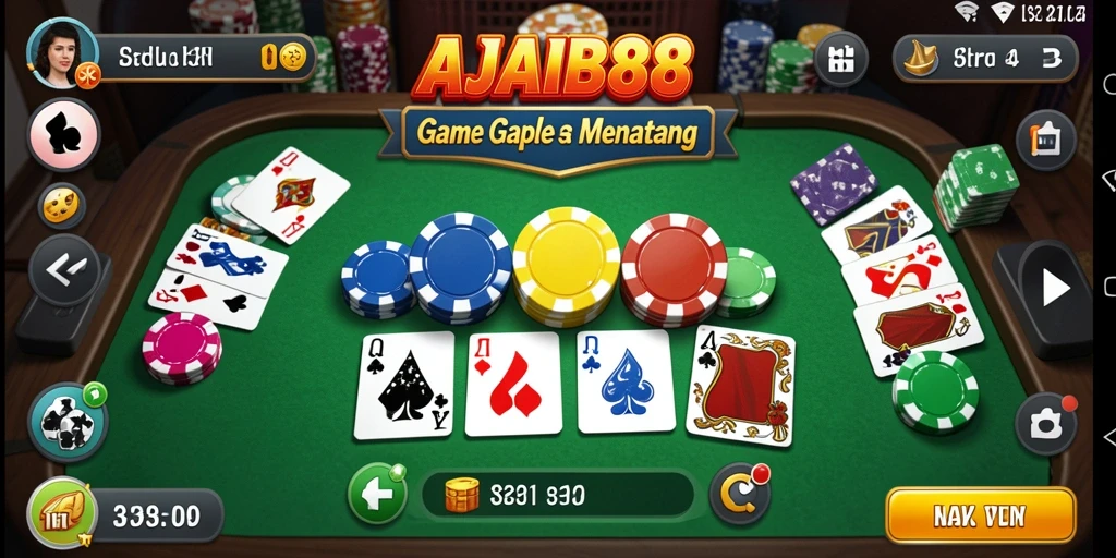 Screenshot AJAIB88 menunjukkan gameplay Gaple yang seru dan menyenangkan.