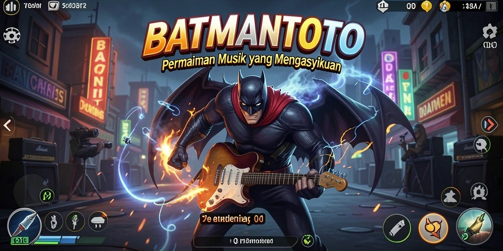 Screenshot gameplay BATMANTOTO menampilkan momen seru saat bermain musik.