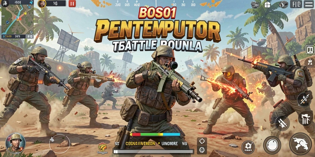 Gameplay seru dalam pertempuran Battle Royale yang mendebarkan.