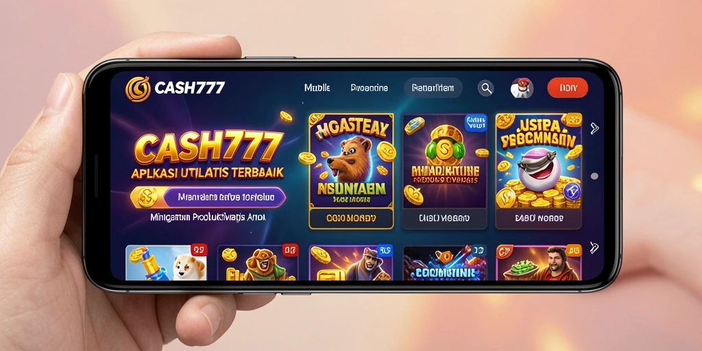 Tampilan aplikasi CASH777 menampilkan antarmuka yang mudah digunakan untuk manajemen tugas.