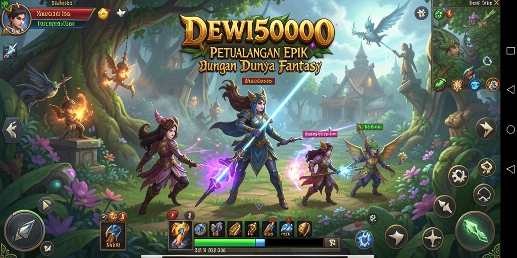 Tangkapan layar DEWI5000 menampilkan momen seru dalam pertempuran RPG.