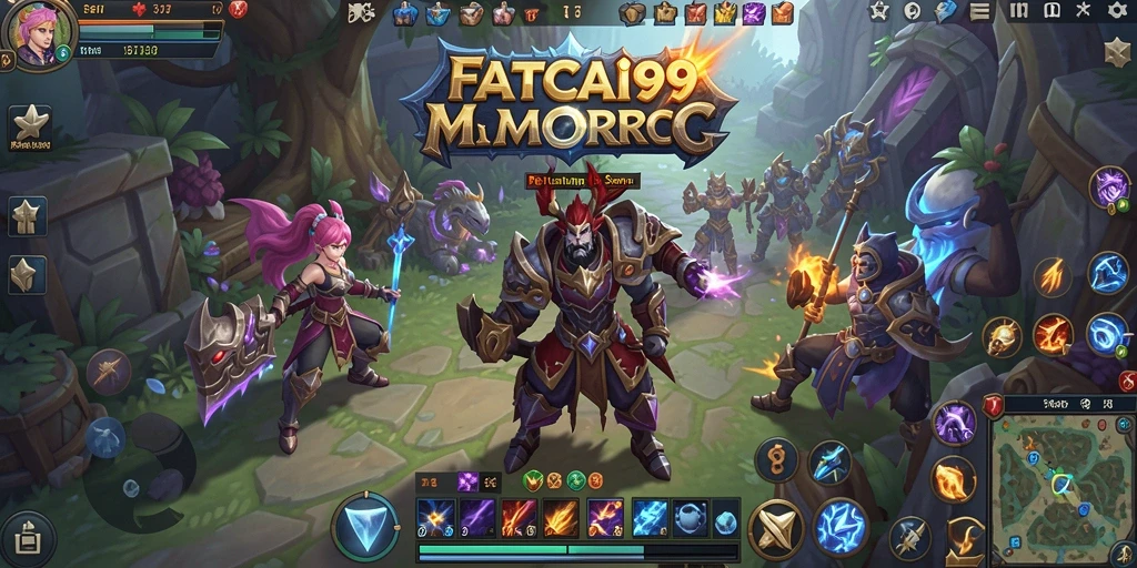 Screenshot gameplay <strong>FATCAI99</strong> yang menampilkan pertempuran epik di dunia MMORPG.