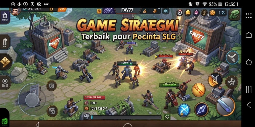 Tampilan menarik dari gameplay SLG di FAV77.