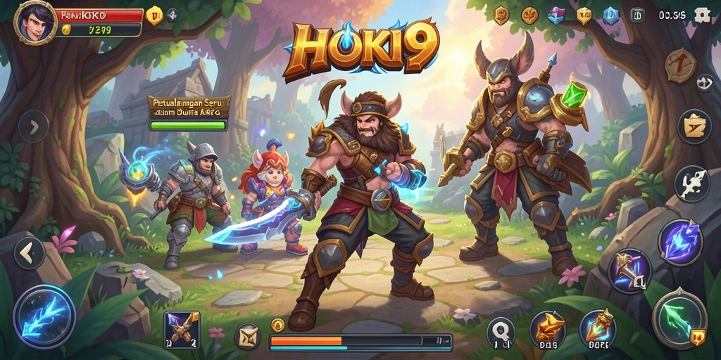 Screenshot HOKI9 menampilkan gameplay seru dan mendebarkan dari pertarungan ARPG.