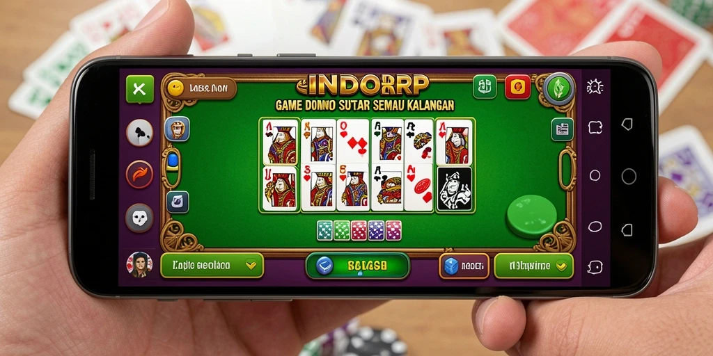 Screenshot gameplay INDORP yang menampilkan momen seru bermain Domino.