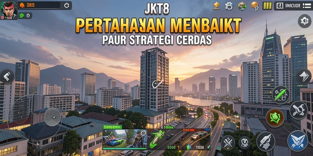 Tampilan gameplay JKT8 yang mendebarkan dalam genre Tower Defense.