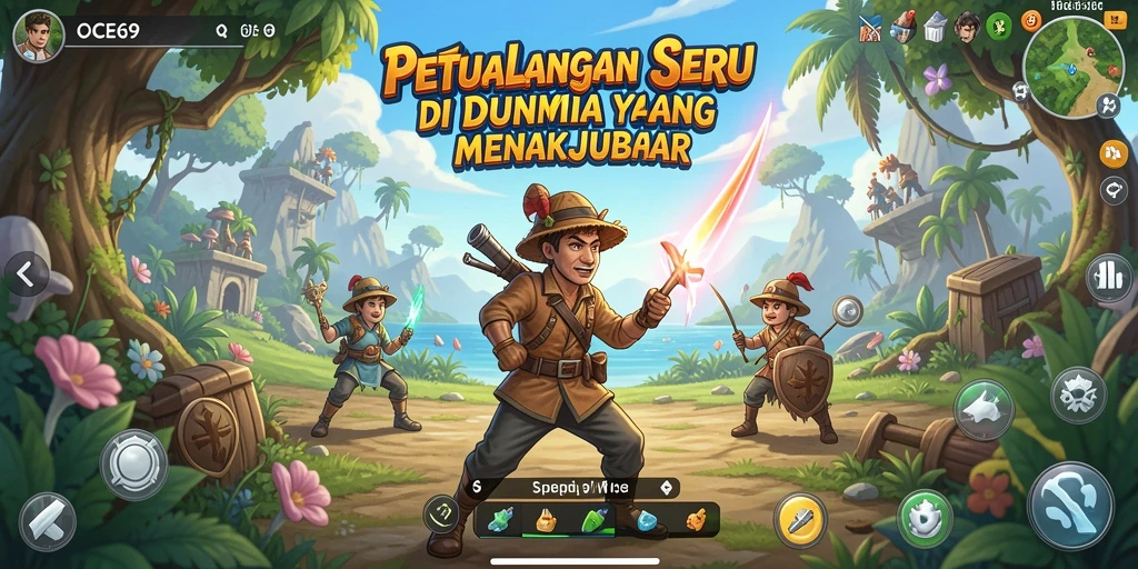 Tangkapan layar gameplay <strong>OCE69</strong> menampilkan aksi petualangan yang mendebarkan.