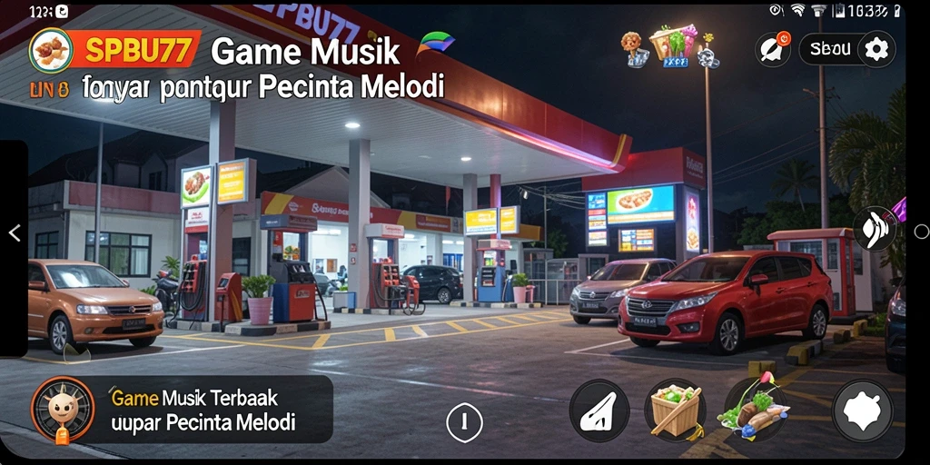 Tampilan gameplay SPBU77 yang seru dan interaktif.