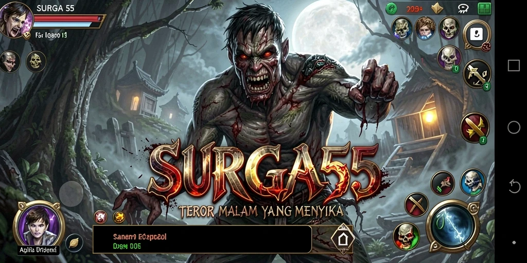 Gameplay SURGA55 yang menegangkan dan mencekam.