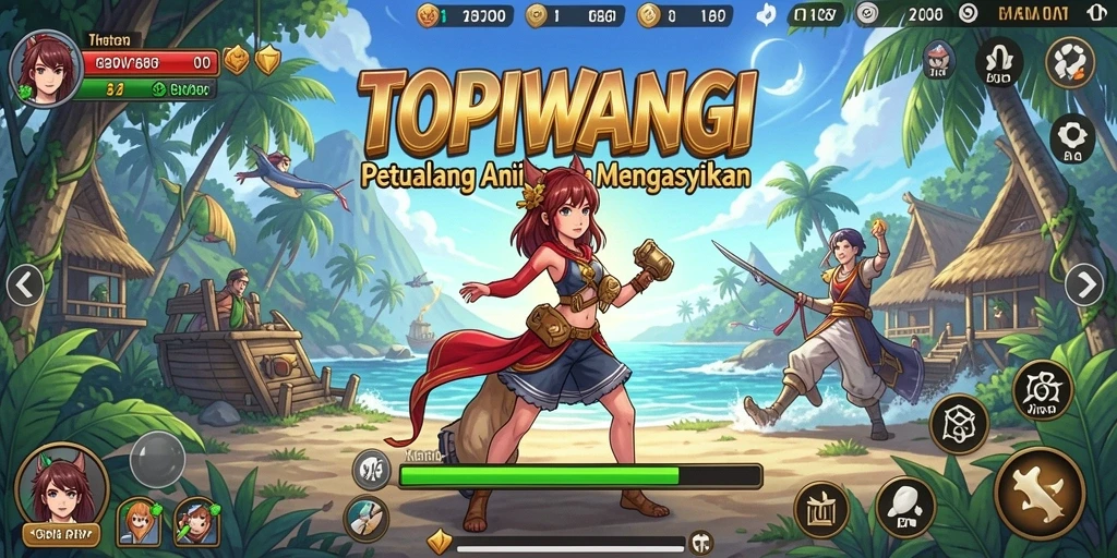 Gameplay menarik dan karakter Anime yang unik dalam TOPIWANGI.