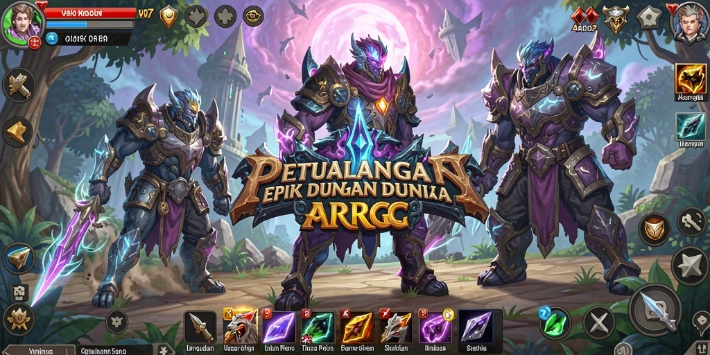 Tampilan gameplay V07 dengan aksi pertarungan mendebarkan.