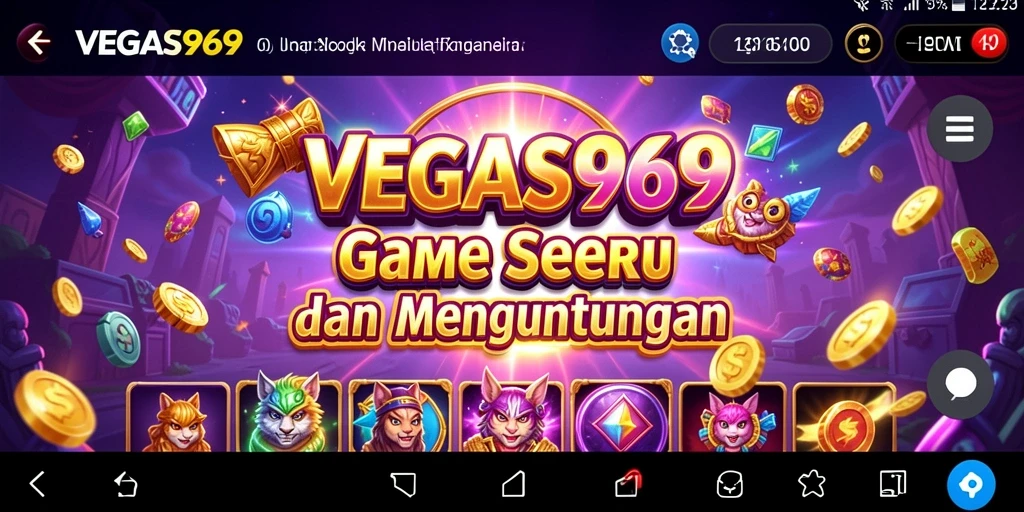 Tampilan gameplay menarik dari permainan slot VEGAS969.