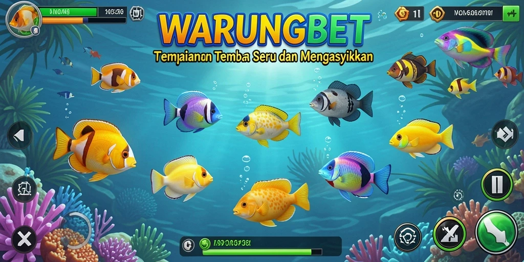 Tangkapan layar gameplay <strong>WARUNGBET</strong> yang menampilkan aksi menangkap ikan yang seru.