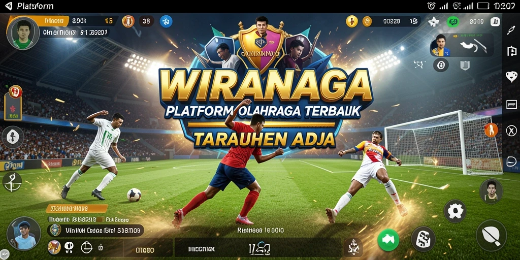Tampilan utama aplikasi WIRANAGA dengan opsi taruhan olahraga.